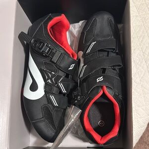 Peloton Black and Red Athletic Shoes